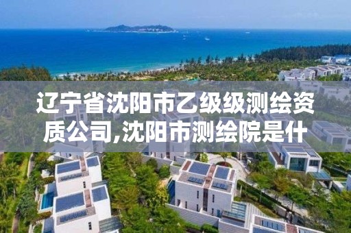 遼寧省沈陽市乙級級測繪資質公司,沈陽市測繪院是什么單位