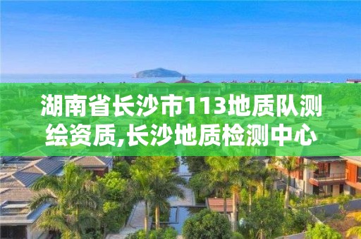 湖南省長沙市113地質隊測繪資質,長沙地質檢測中心。