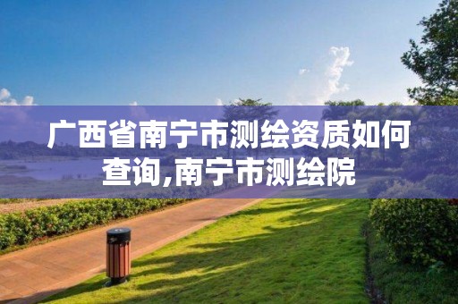 廣西省南寧市測繪資質(zhì)如何查詢,南寧市測繪院