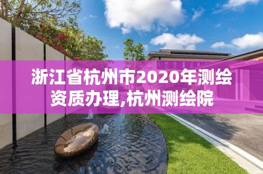 浙江省杭州市2020年測繪資質辦理,杭州測繪院