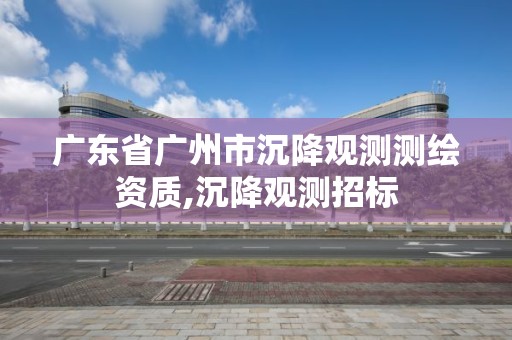 廣東省廣州市沉降觀測測繪資質,沉降觀測招標