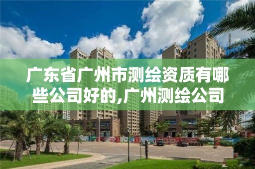 廣東省廣州市測繪資質有哪些公司好的,廣州測繪公司排名名單。