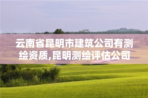 云南省昆明市建筑公司有測繪資質,昆明測繪評估公司