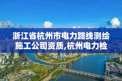 浙江省杭州市電力路線測繪施工公司資質(zhì),杭州電力檢測公司