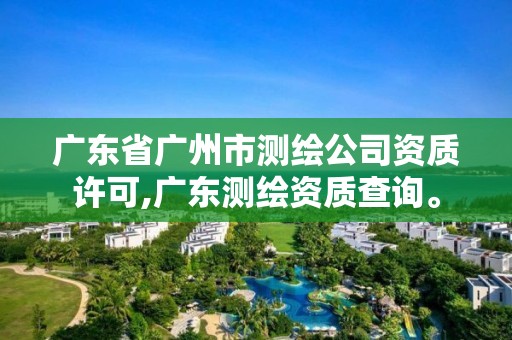 廣東省廣州市測繪公司資質許可,廣東測繪資質查詢。