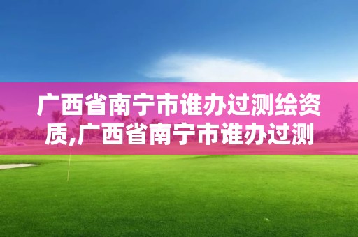 廣西省南寧市誰辦過測繪資質,廣西省南寧市誰辦過測繪資質證