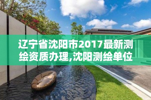 遼寧省沈陽市2017最新測繪資質辦理,沈陽測繪單位