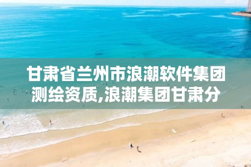 甘肅省蘭州市浪潮軟件集團測繪資質,浪潮集團甘肅分公司