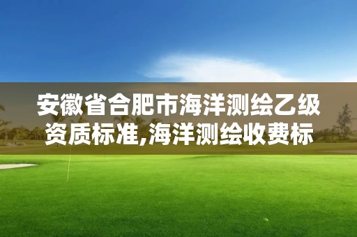 安徽省合肥市海洋測繪乙級資質標準,海洋測繪收費標準。