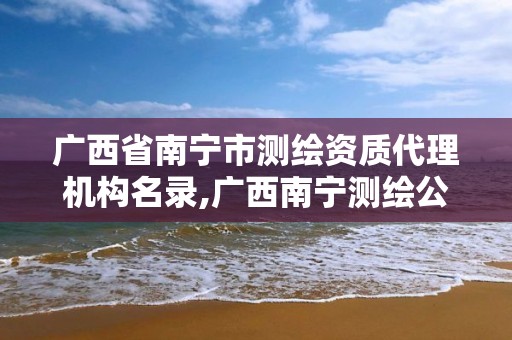 廣西省南寧市測繪資質代理機構名錄,廣西南寧測繪公司排名。