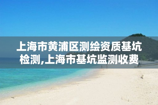 上海市黃浦區測繪資質基坑檢測,上海市基坑監測收費標準