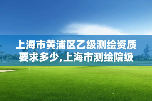 上海市黃浦區乙級測繪資質要求多少,上海市測繪院級別