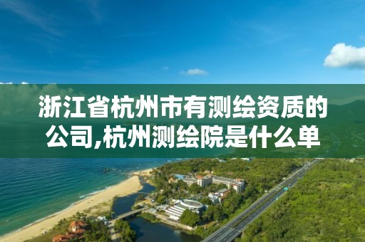 浙江省杭州市有測繪資質的公司,杭州測繪院是什么單位