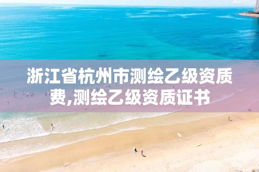 浙江省杭州市測繪乙級資質費,測繪乙級資質證書