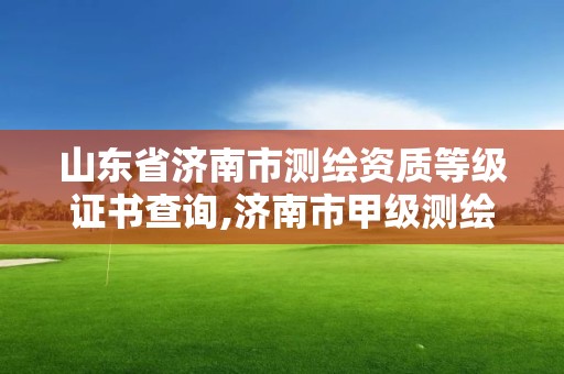 山東省濟南市測繪資質等級證書查詢,濟南市甲級測繪資質單位。