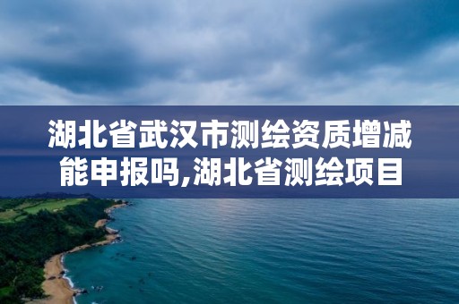 湖北省武漢市測繪資質增減能申報嗎,湖北省測繪項目登記管理辦法。