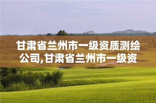 甘肅省蘭州市一級資質(zhì)測繪公司,甘肅省蘭州市一級資質(zhì)測繪公司有幾家