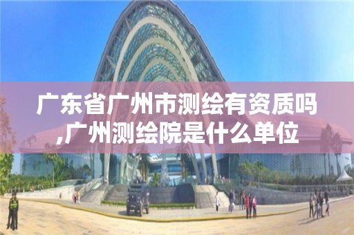 廣東省廣州市測繪有資質嗎,廣州測繪院是什么單位