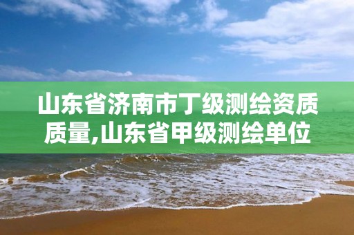 山東省濟南市丁級測繪資質質量,山東省甲級測繪單位