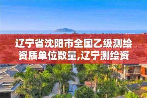 遼寧省沈陽市全國乙級測繪資質單位數量,遼寧測繪資質查詢。