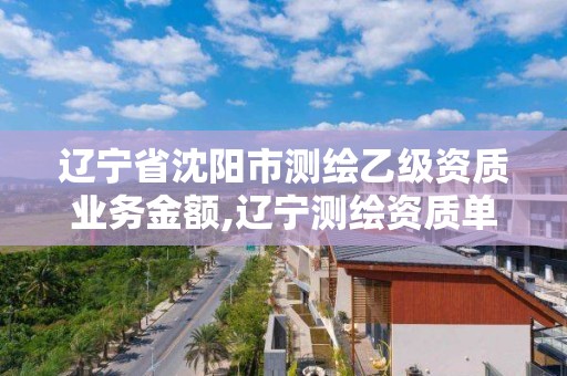 遼寧省沈陽市測繪乙級資質業務金額,遼寧測繪資質單位