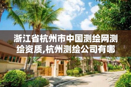 浙江省杭州市中國測繪網測繪資質,杭州測繪公司有哪幾家