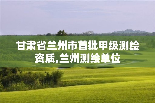 甘肅省蘭州市首批甲級測繪資質(zhì),蘭州測繪單位