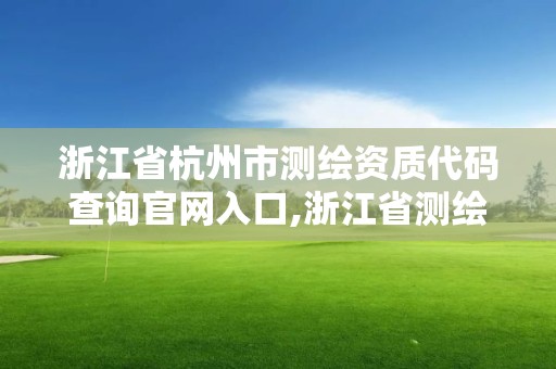 浙江省杭州市測繪資質代碼查詢官網入口,浙江省測繪資質標準。