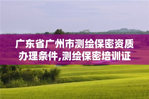 廣東省廣州市測繪保密資質(zhì)辦理條件,測繪保密培訓證書