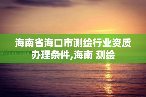 海南省海口市測繪行業資質辦理條件,海南 測繪