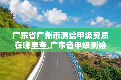 廣東省廣州市測(cè)繪甲級(jí)資質(zhì)在哪里查,廣東省甲級(jí)測(cè)繪資質(zhì)單位有多少