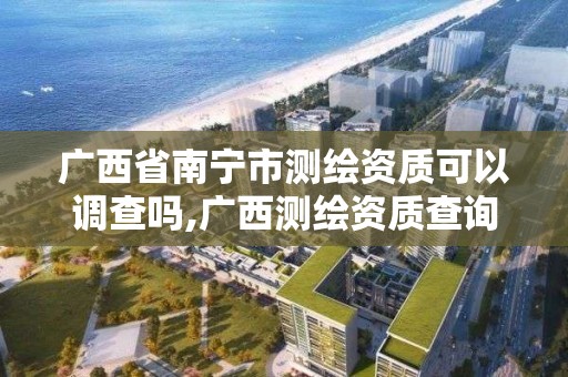 廣西省南寧市測繪資質可以調查嗎,廣西測繪資質查詢