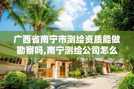 廣西省南寧市測繪資質能做勘察嗎,南寧測繪公司怎么收費標準