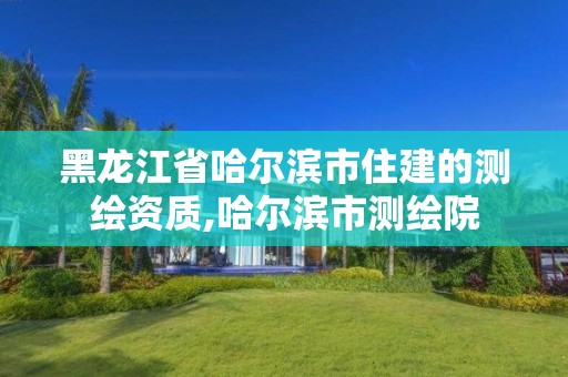 黑龍江省哈爾濱市住建的測繪資質(zhì),哈爾濱市測繪院