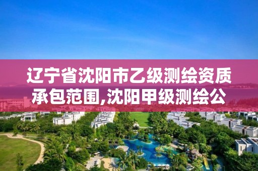 遼寧省沈陽市乙級測繪資質承包范圍,沈陽甲級測繪公司