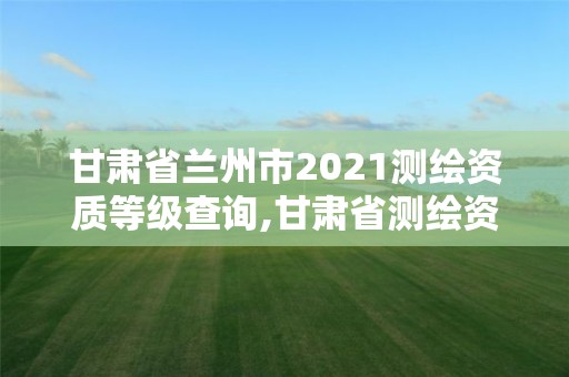 甘肅省蘭州市2021測繪資質等級查詢,甘肅省測繪資質管理平臺。