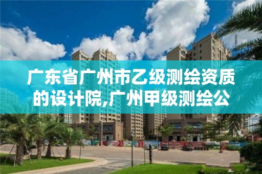 廣東省廣州市乙級測繪資質的設計院,廣州甲級測繪公司