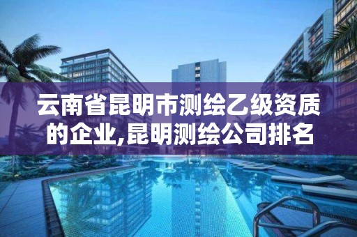 云南省昆明市測(cè)繪乙級(jí)資質(zhì)的企業(yè),昆明測(cè)繪公司排名