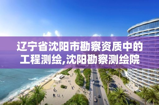 遼寧省沈陽市勘察資質(zhì)中的工程測繪,沈陽勘察測繪院有限公司招聘