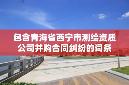 包含青海省西寧市測繪資質公司并購合同糾紛的詞條