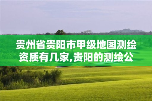 貴州省貴陽市甲級地圖測繪資質有幾家,貴陽的測繪公司有哪些