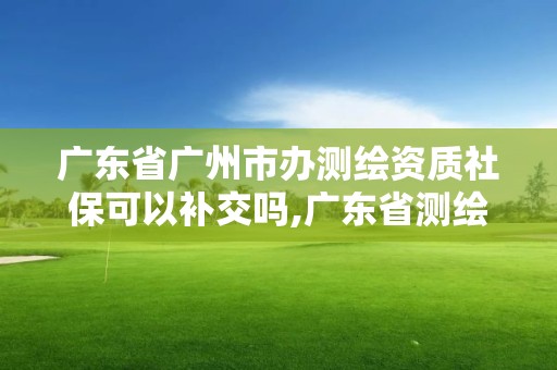 廣東省廣州市辦測繪資質社保可以補交嗎,廣東省測繪資質辦理流程。