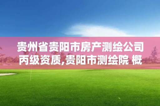 貴州省貴陽市房產測繪公司丙級資質,貴陽市測繪院 概況