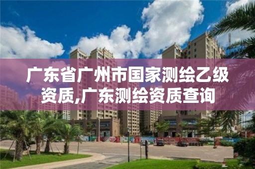 廣東省廣州市國家測繪乙級資質(zhì),廣東測繪資質(zhì)查詢