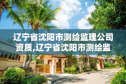 遼寧省沈陽市測繪監(jiān)理公司資質(zhì),遼寧省沈陽市測繪監(jiān)理公司資質(zhì)公示