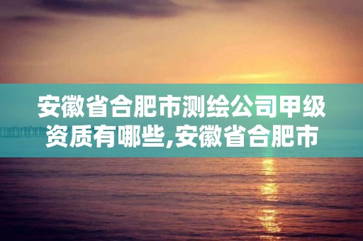 安徽省合肥市測繪公司甲級資質有哪些,安徽省合肥市測繪公司甲級資質有哪些企業