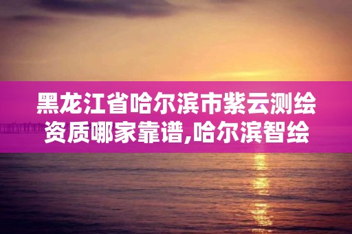 黑龍江省哈爾濱市紫云測繪資質哪家靠譜,哈爾濱智繪測繪。