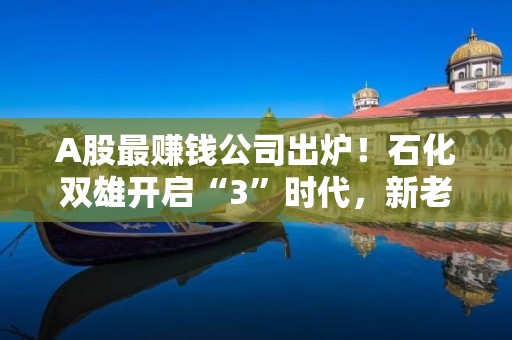 A股最賺錢公司出爐！石化雙雄開啟“3”時代，新老能源攜手發力，醫藥“霸榜”營收增速榜