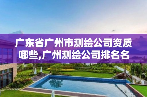 廣東省廣州市測繪公司資質哪些,廣州測繪公司排名名單