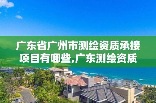 廣東省廣州市測繪資質承接項目有哪些,廣東測繪資質標準